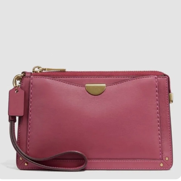 Coach Dreamer Wristlet In Bright Cherry - Picture 1 of 9